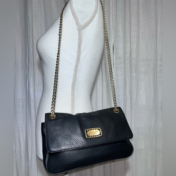 Michael Kors Jet Set Leather Flap Shoulder Bag - Picture 1 of 16
